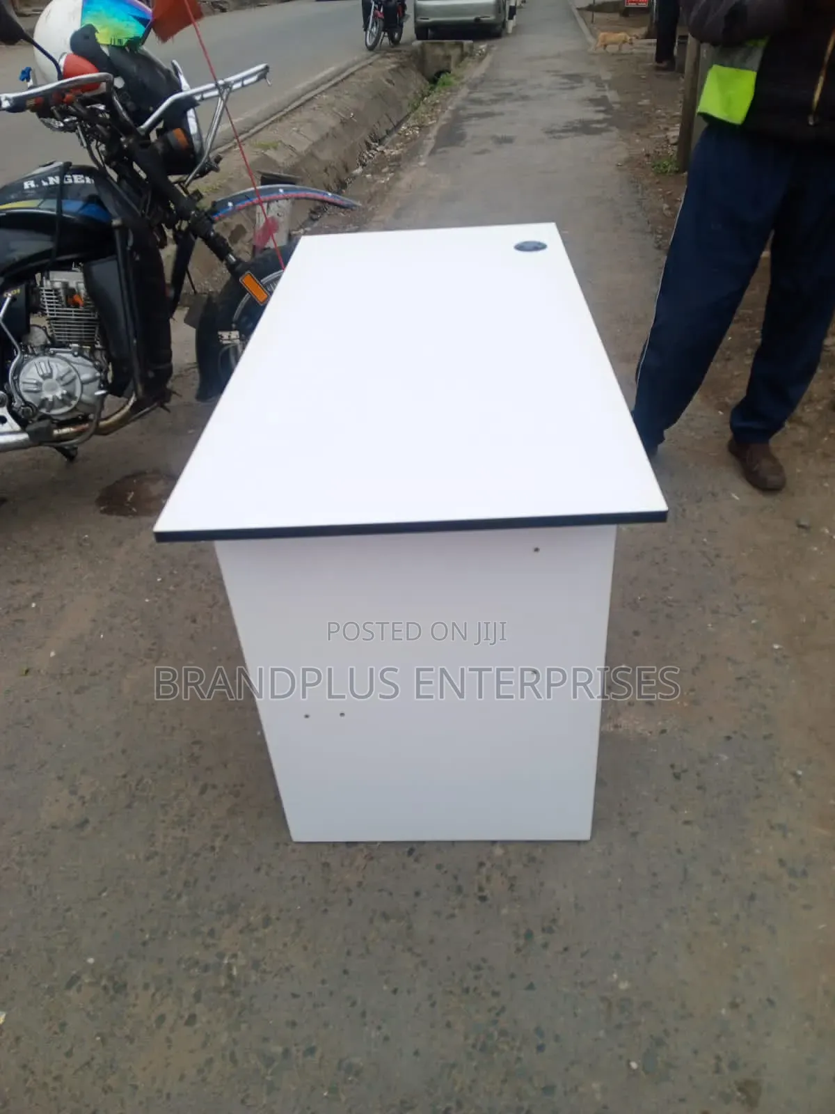1.2m White Office Desk