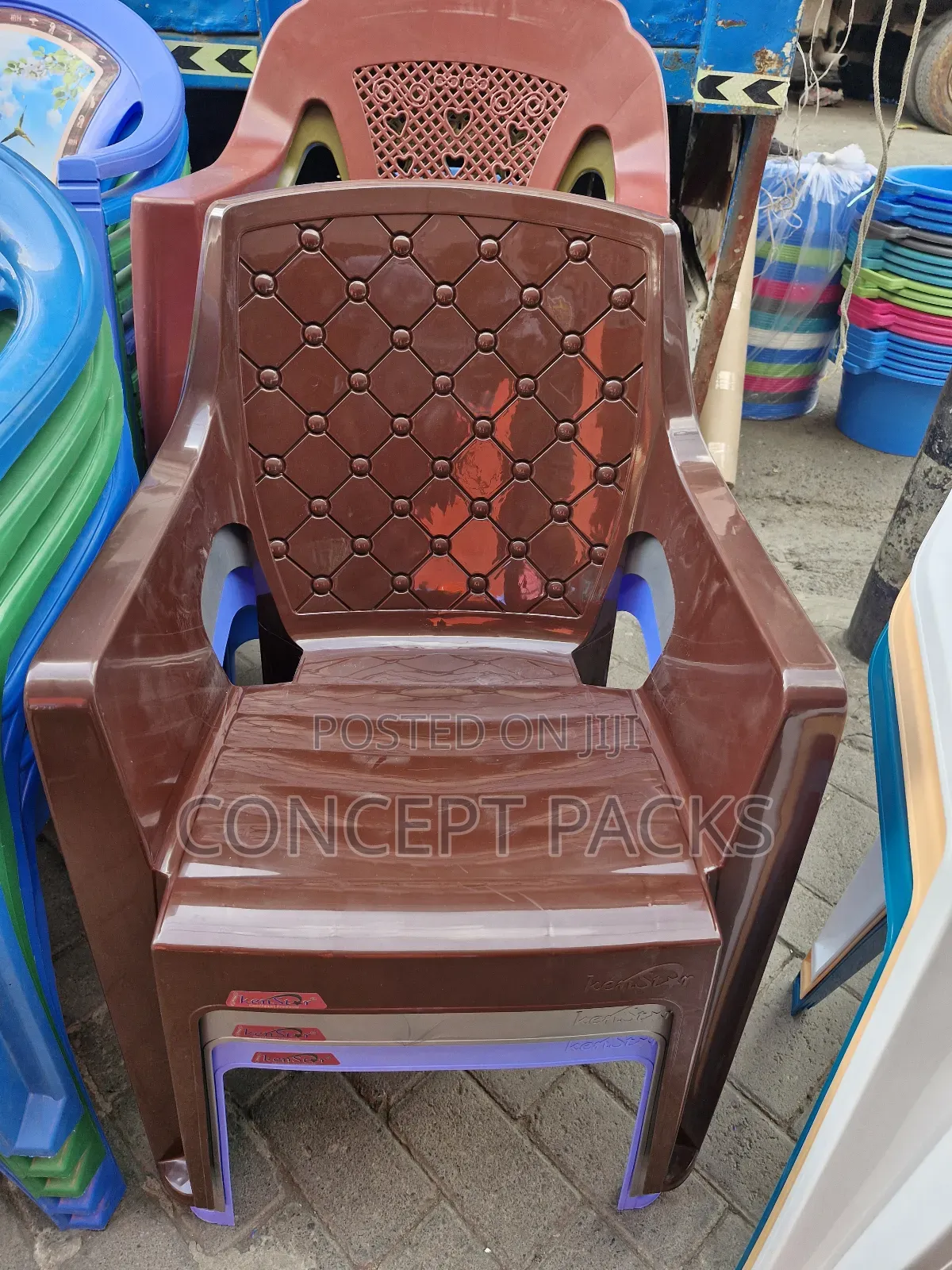Kenstar Premium Long Arm Plastic Chair.