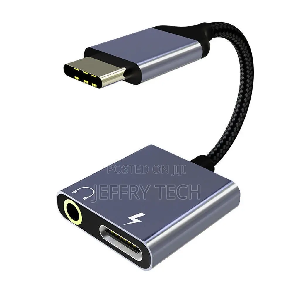 USB Type C to 3.5mm Aux Audio Cable Cord Adapter UK Charger