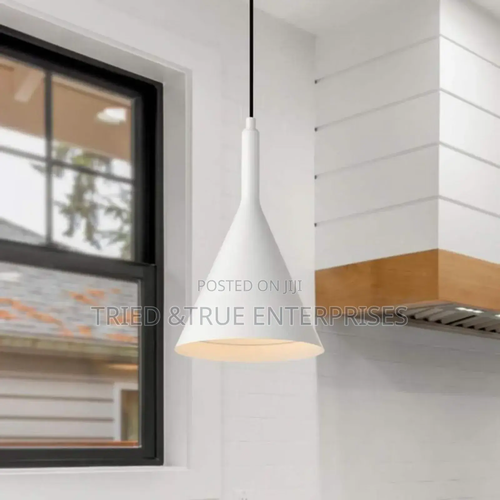 White Single Pendant Light Hv5