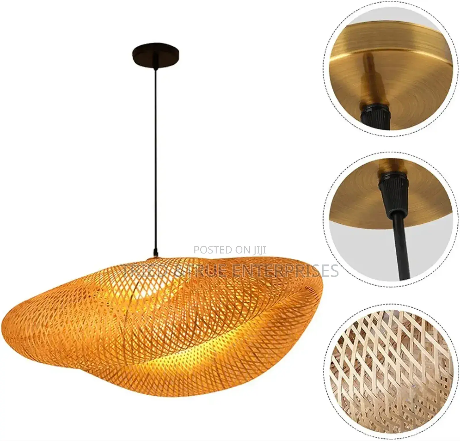 Hand Woven Rattan Dome Pendant Light