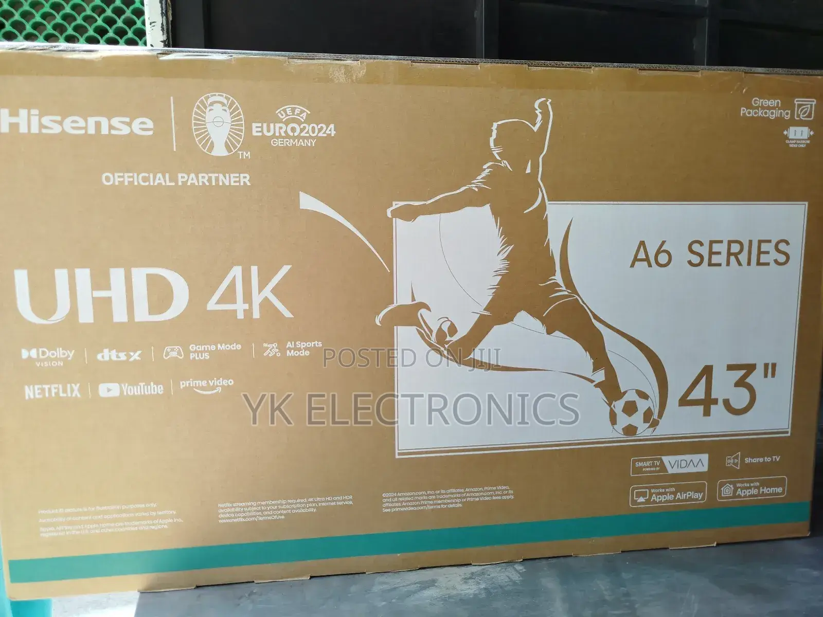 Hisense 43′′ 43a6n(New Model 2025) Uhd Smart Frameless Tv