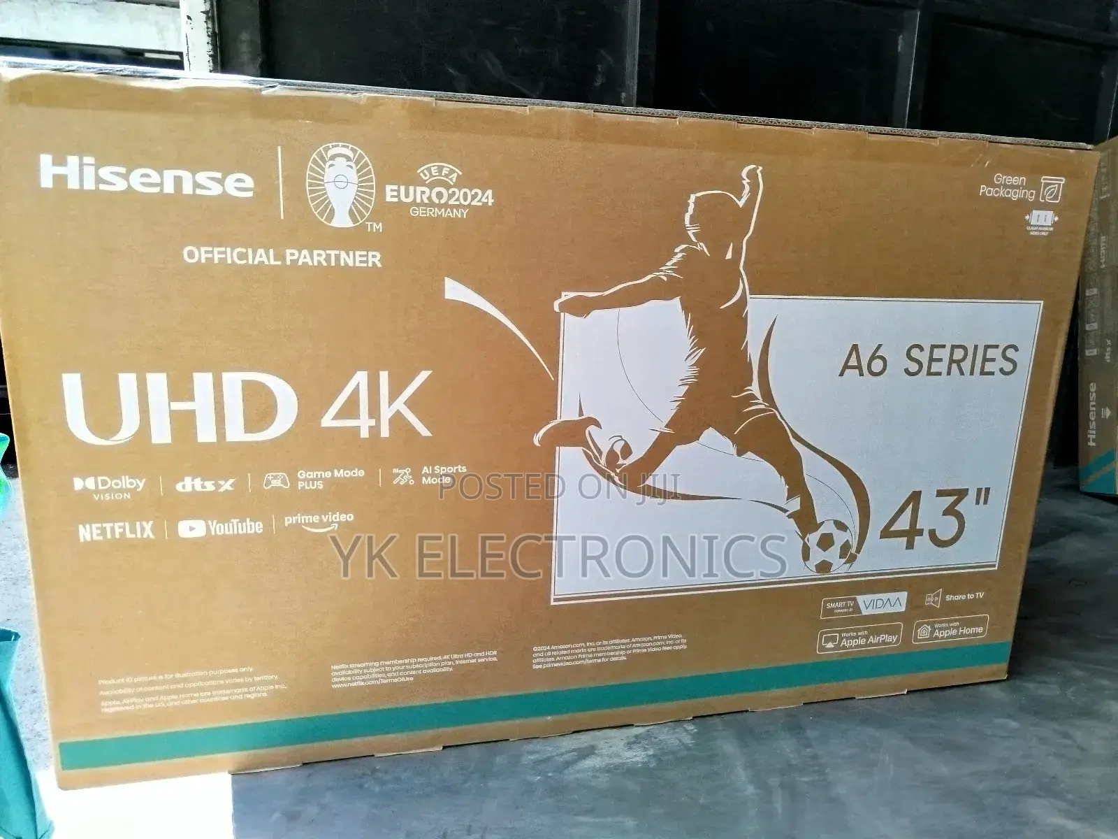Hisense 43′′ 43a6n(New Model 2025) Uhd Smart Frameless Tv