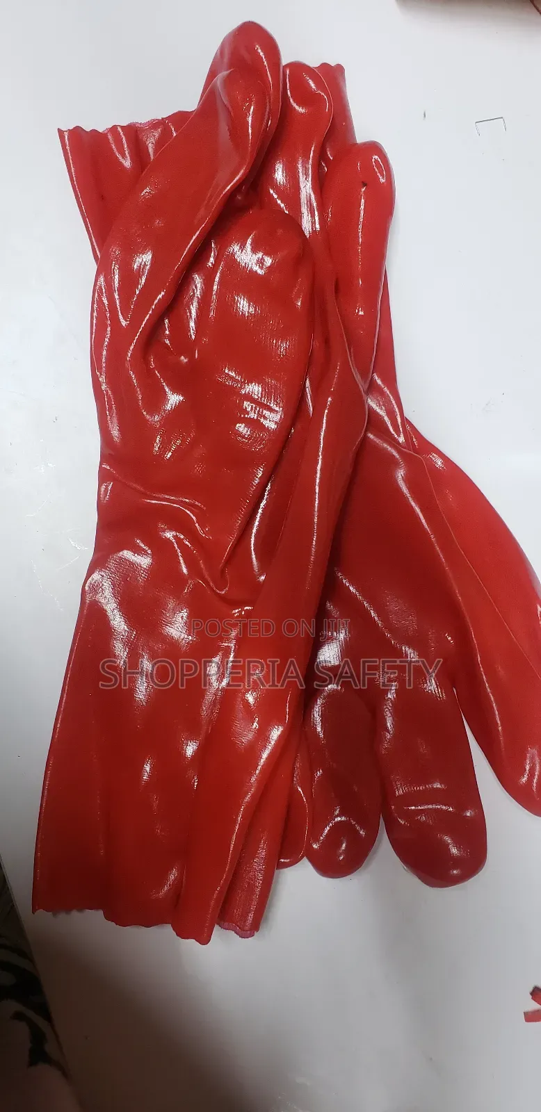 PVC Red Gloves