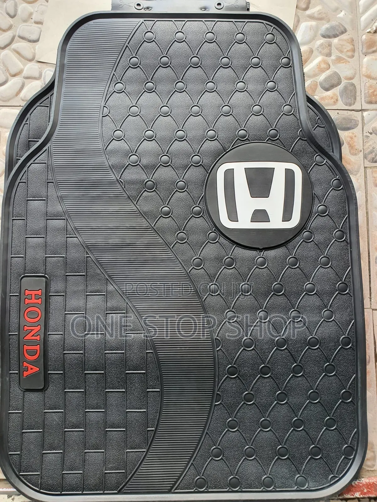 Honda White Logo Mats