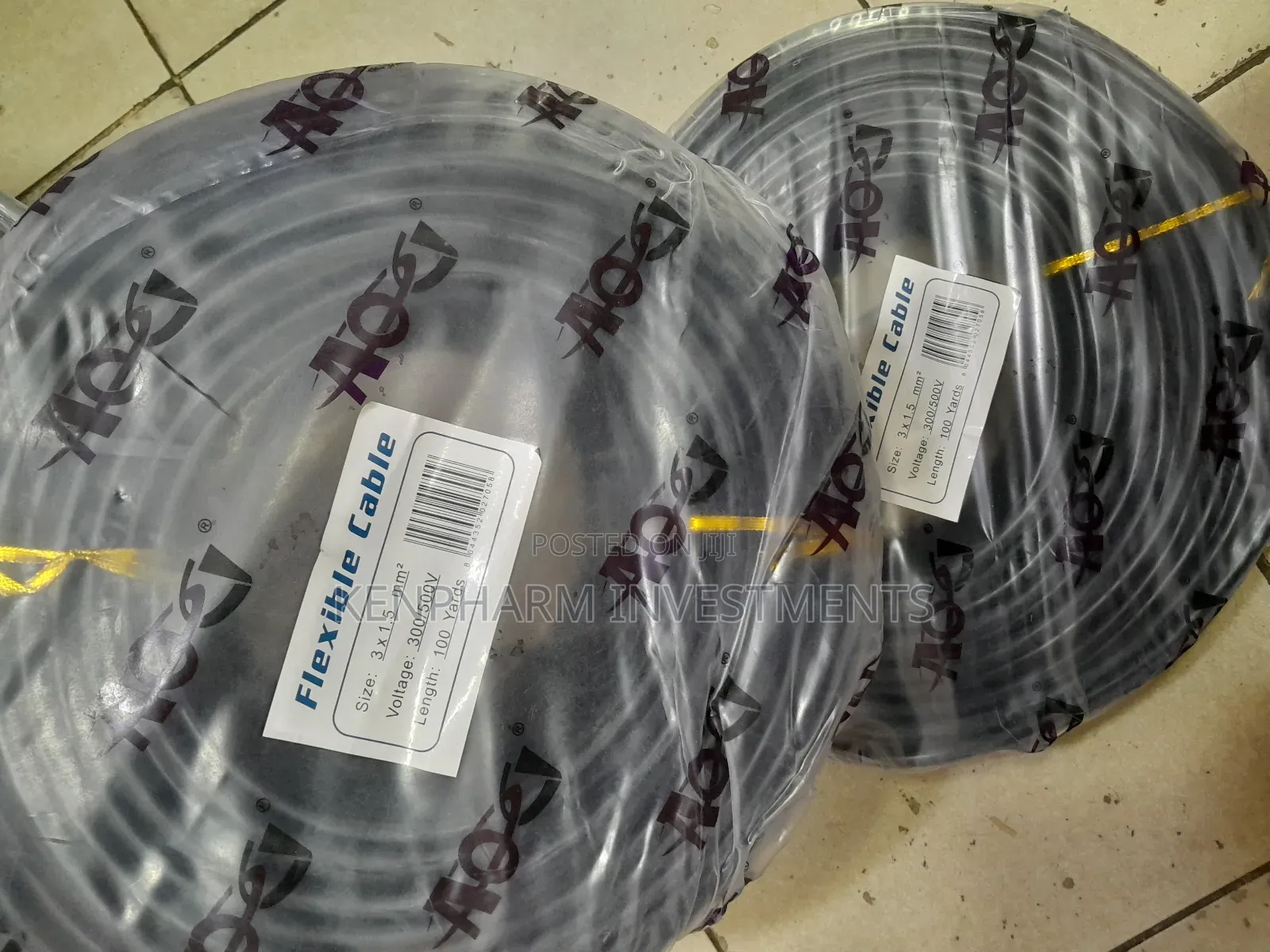 1.5mm Flexible Cable, Outdoor Event Lighting Cables; Black