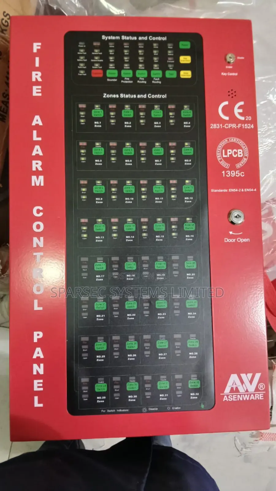 Asenware AW-CFP2166 16 Zone Conventional Fire Panel