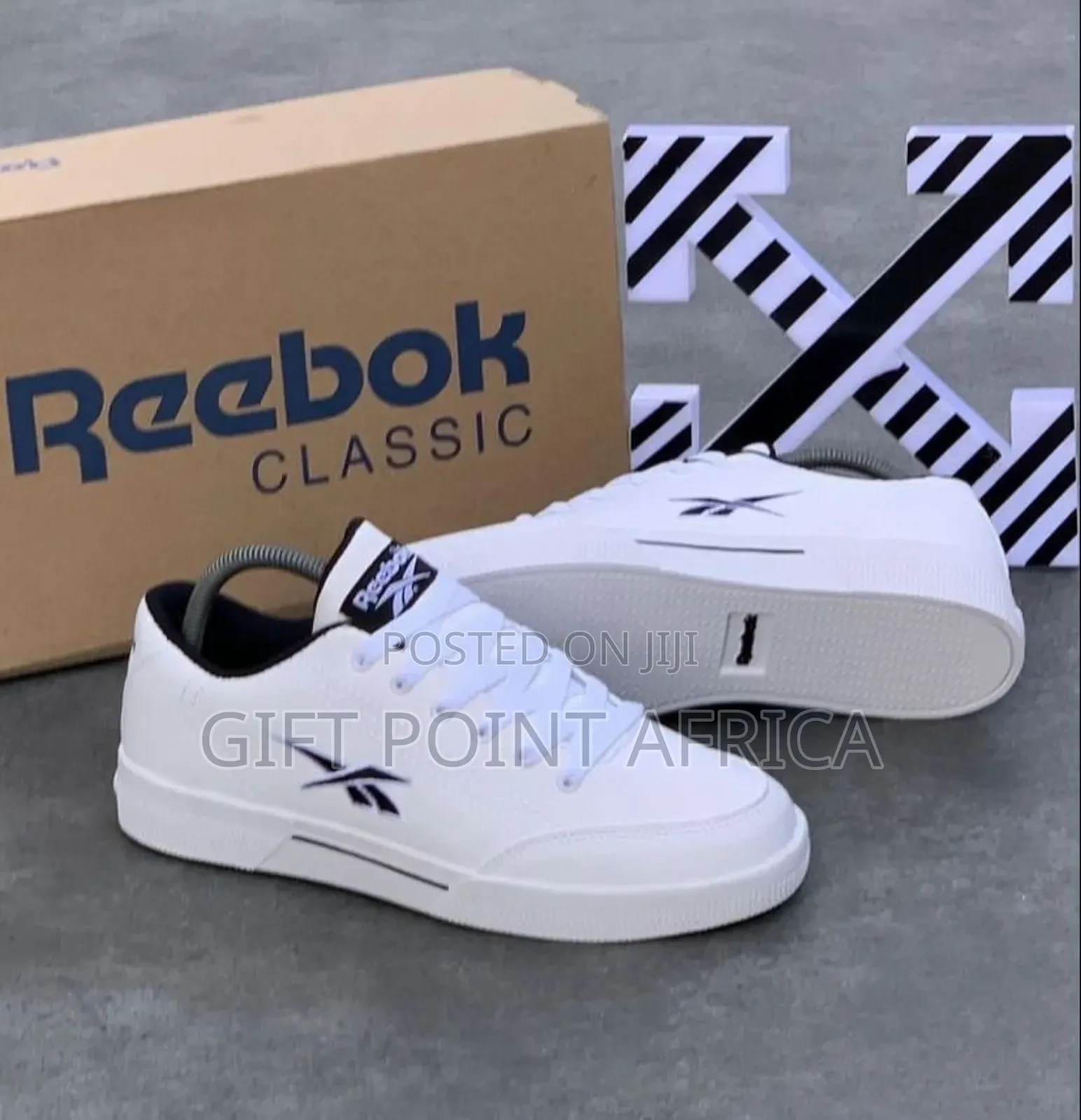 White Reebok Sneakers Shoes for Men