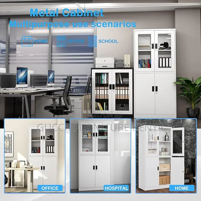 Cabinets:2-Door Steel Storage Office Cabinet With Lock