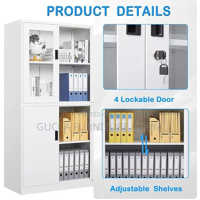 Cabinets:2-Door Steel Storage Office Cabinet With Lock