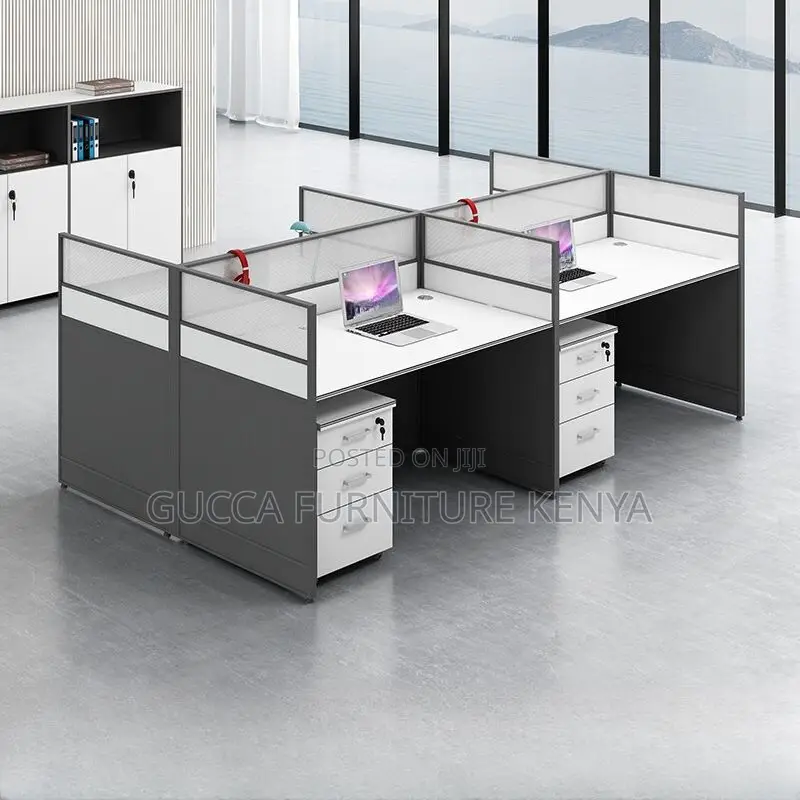 Workstation:Contemporary Reclaimed Wood White Workstation