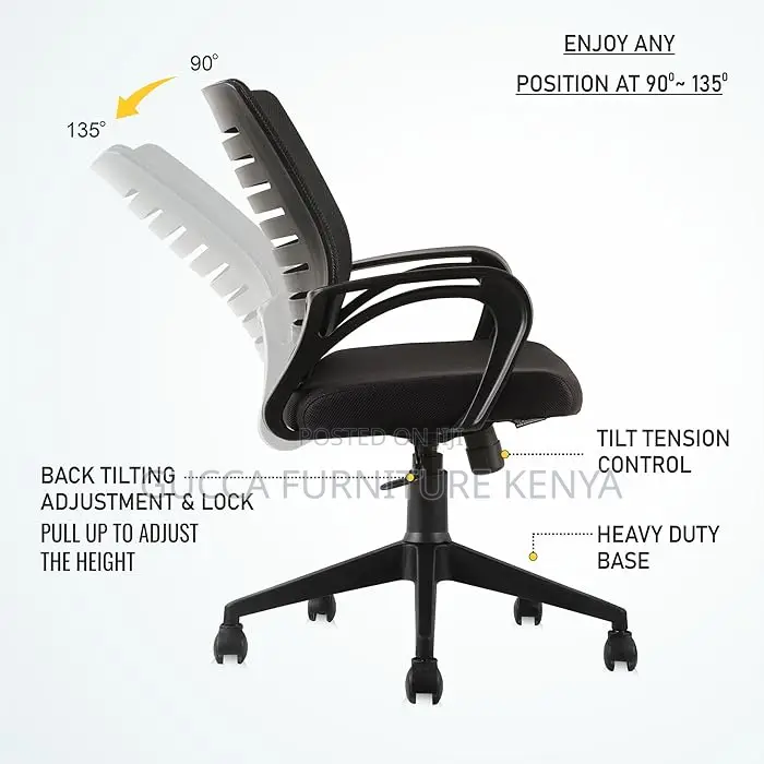 Office Chairs: Heavy Duty Mid Back Mesh Office Chair
