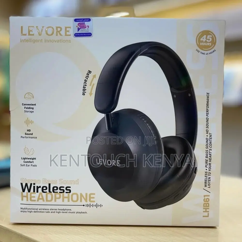 Levore Wireless Headphones Stereo Bass Sound - Lhb61-Bk