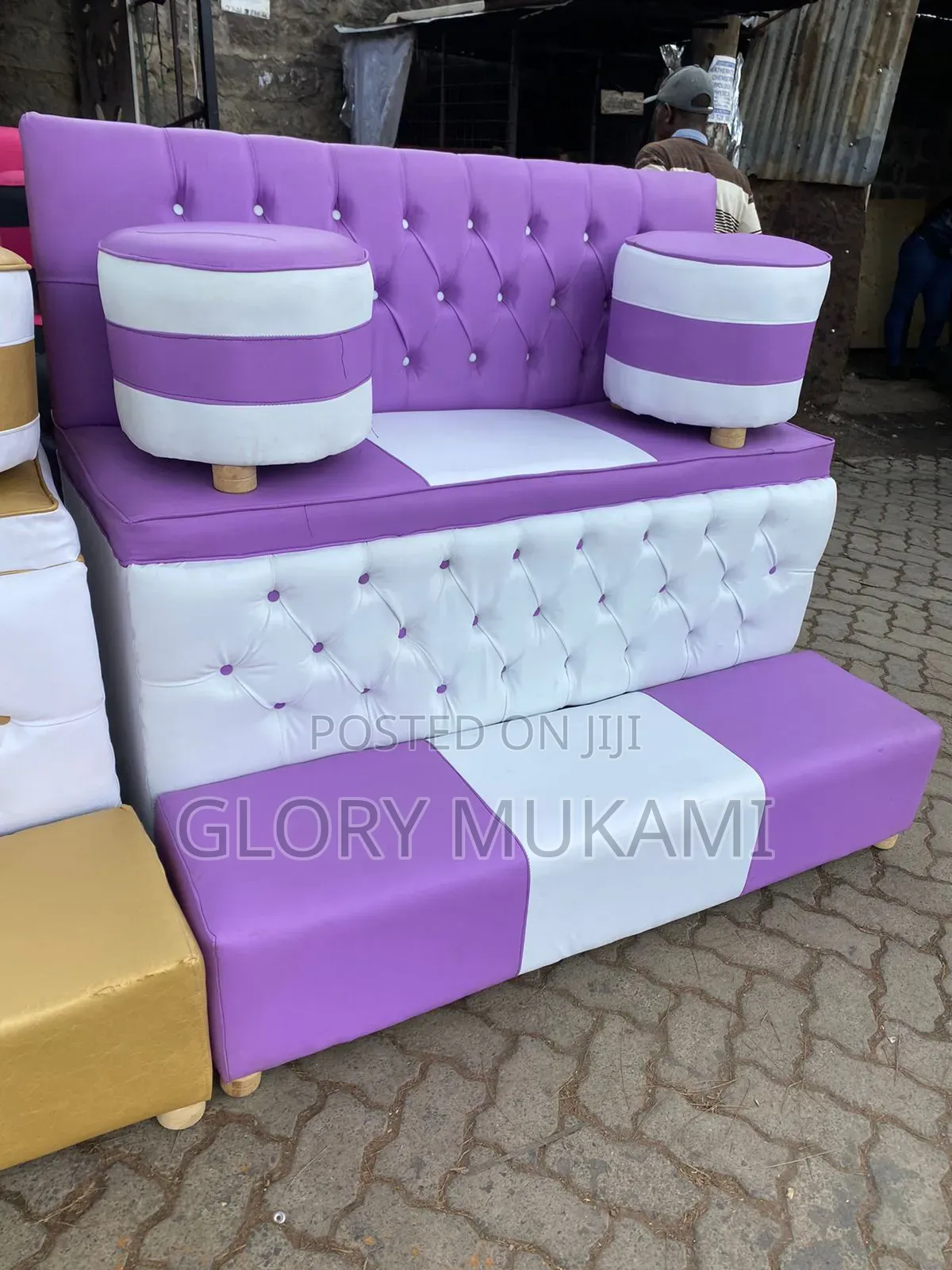 Purple Nail Pedicure Sofa