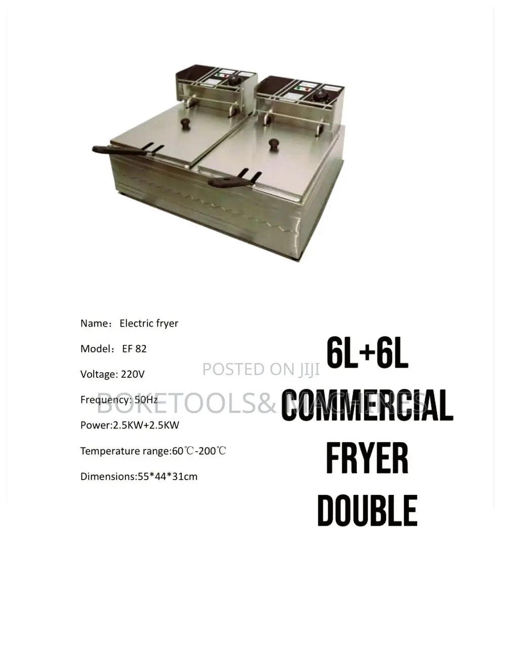 Commercial Double Commercial Chips Electric Fryer