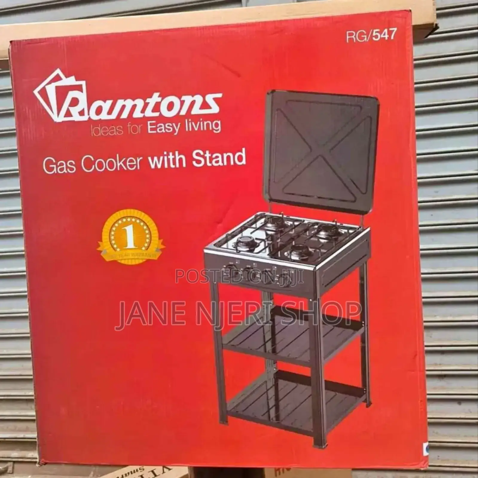 Fantastic 4burner Ramtons Cooker With Shelves