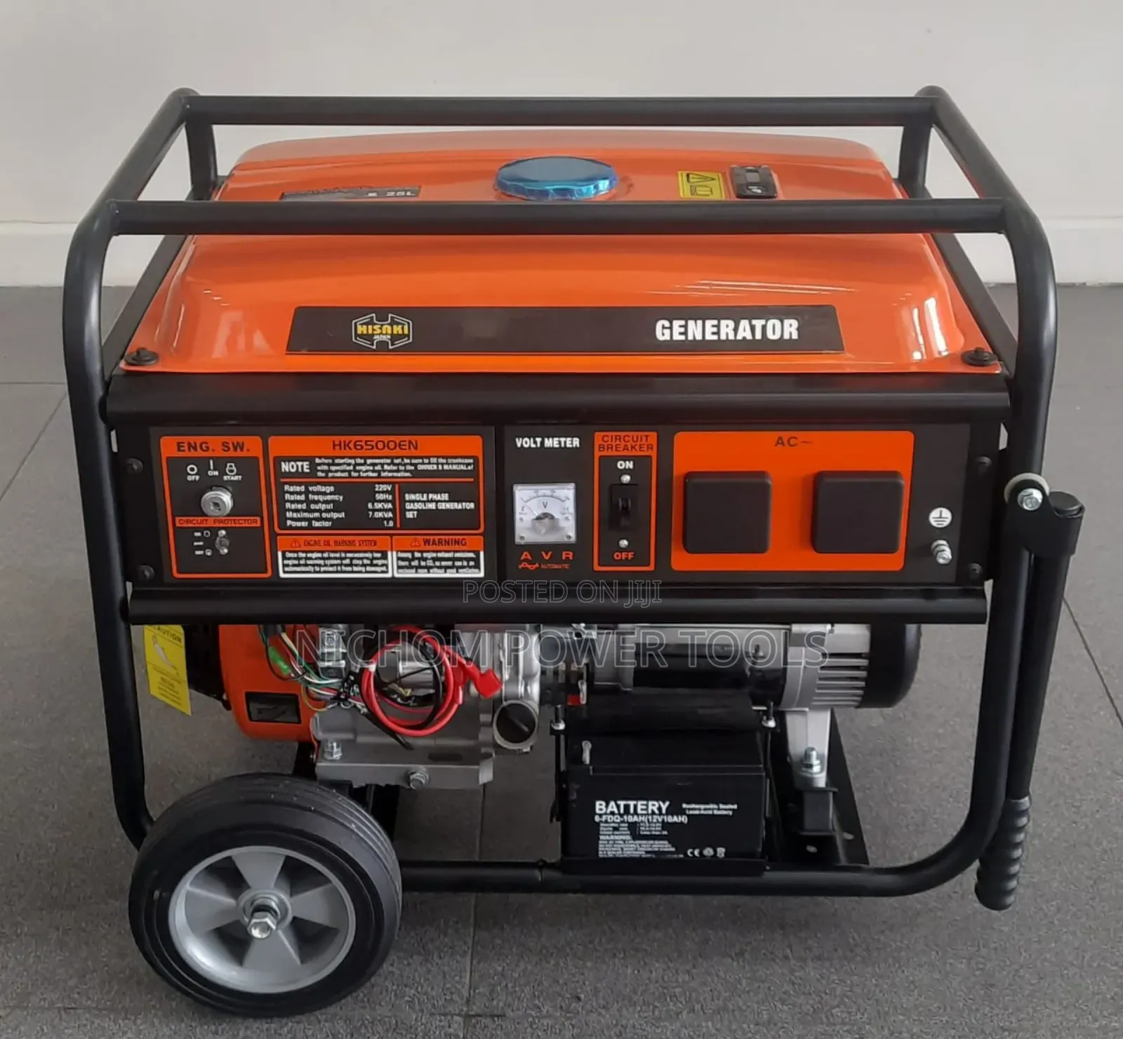 HK6500EN Hisaki Japan Petrol Generator 6.5kva Key Start