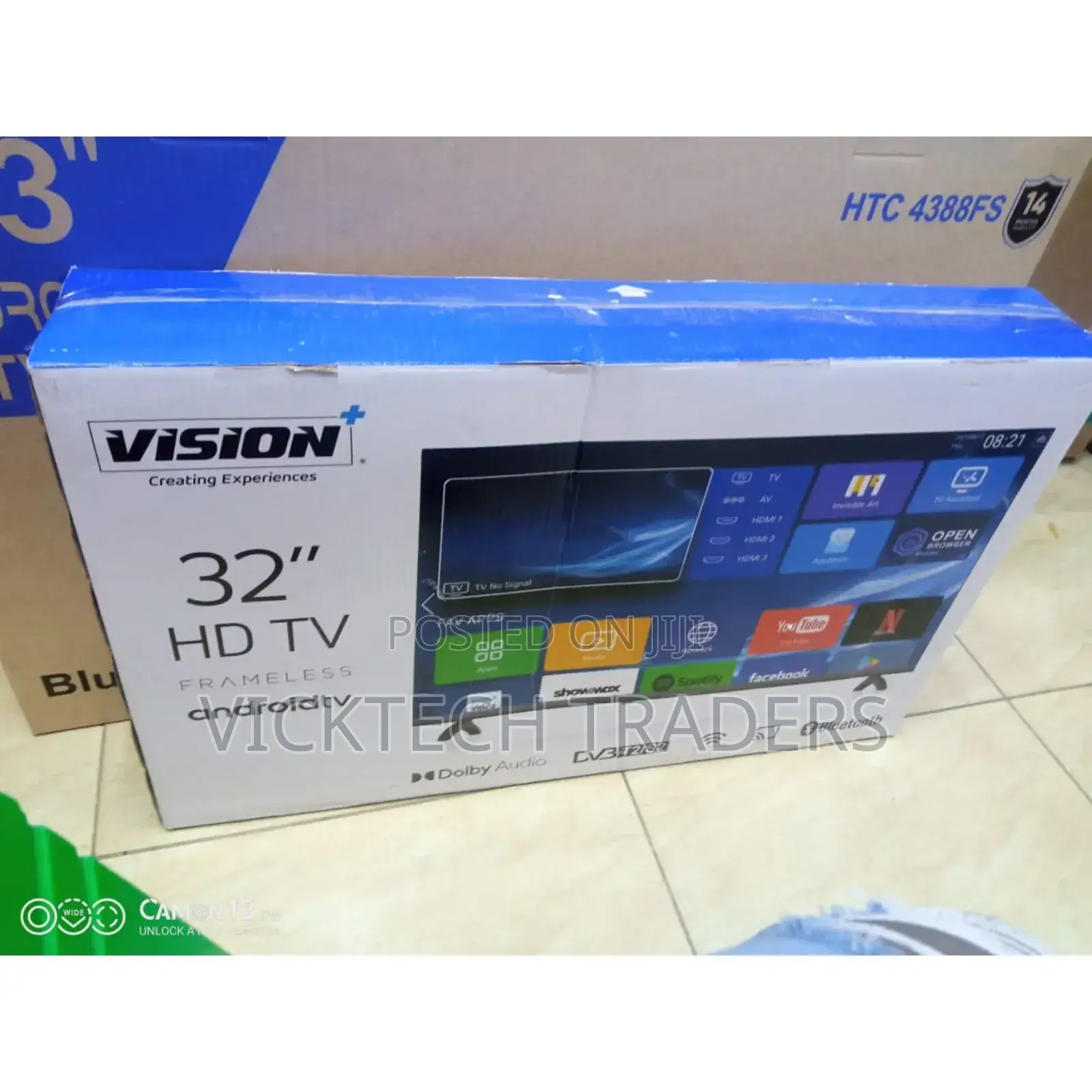 TV,Vision Plus 32 Inch Smart, Android and Frameless
