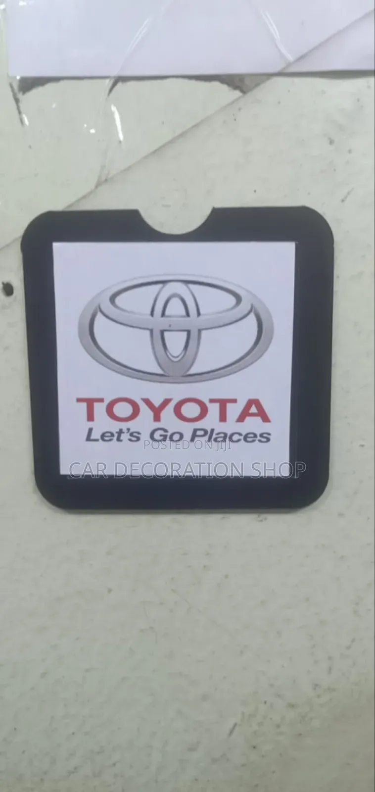 Toyota Black Insurance Holder Self Adhesive