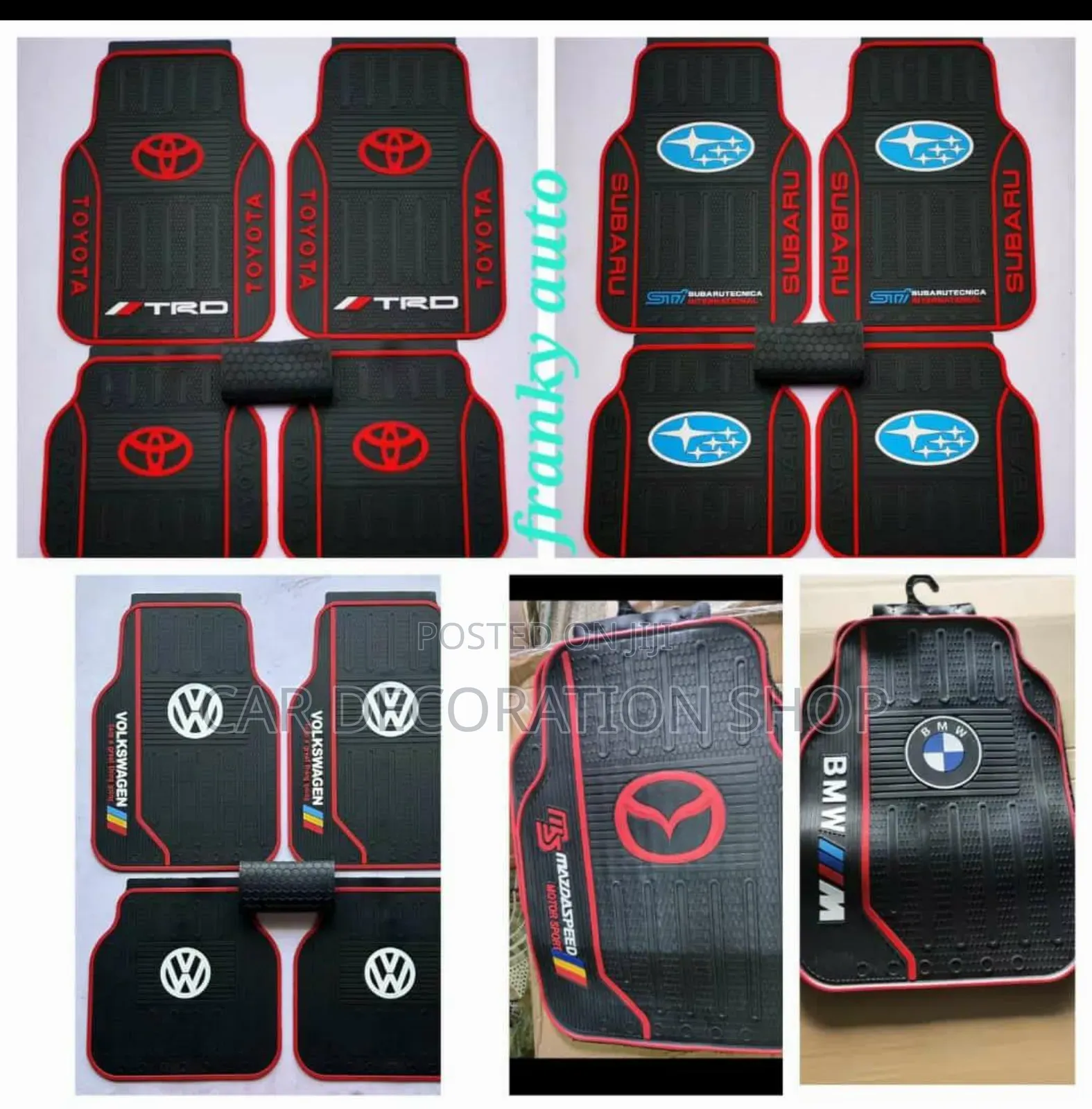 Different Car Logo Rubber Carpet Dust Mara