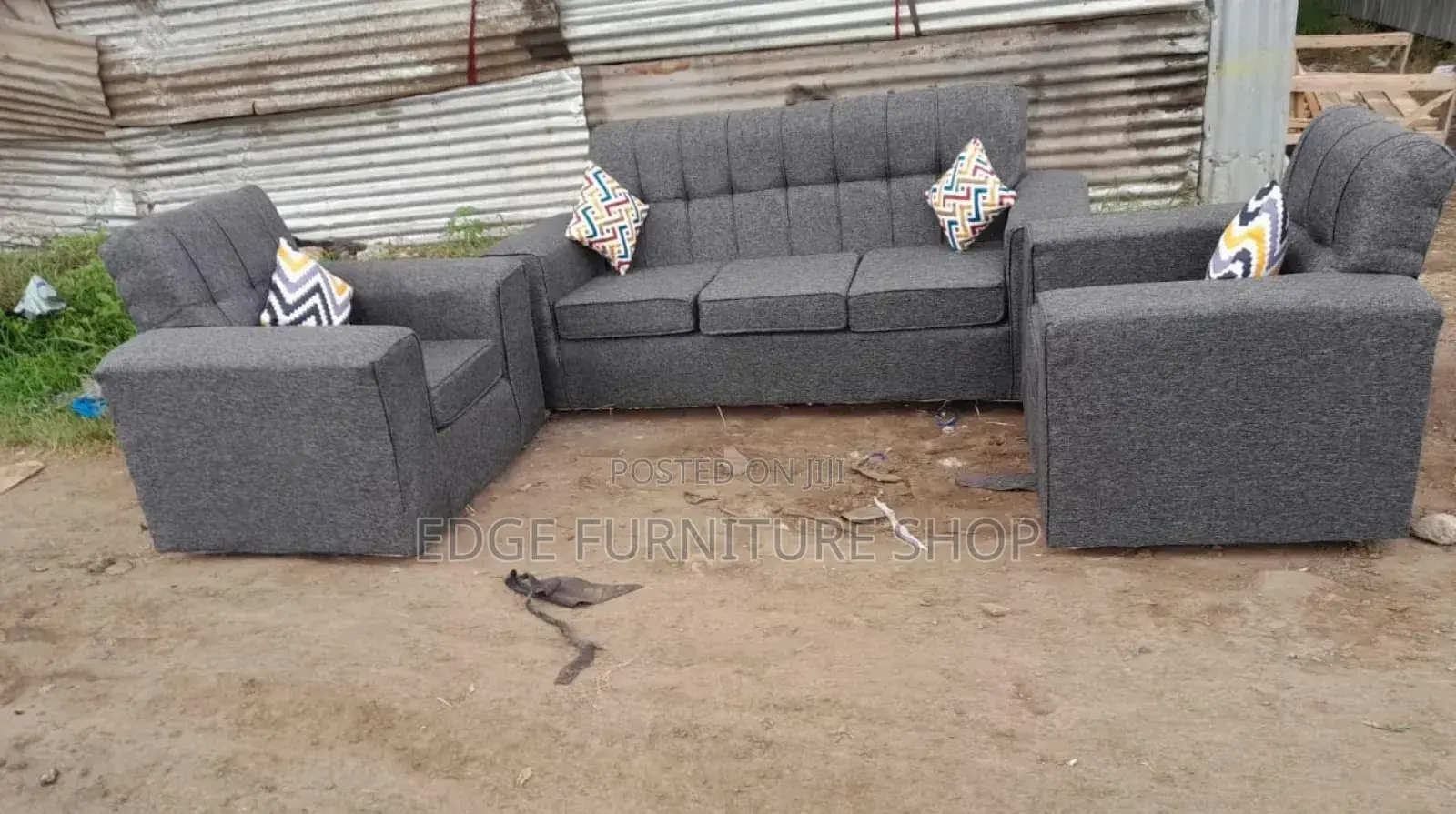 Dark Grey 5seater Sofa Set on Sale