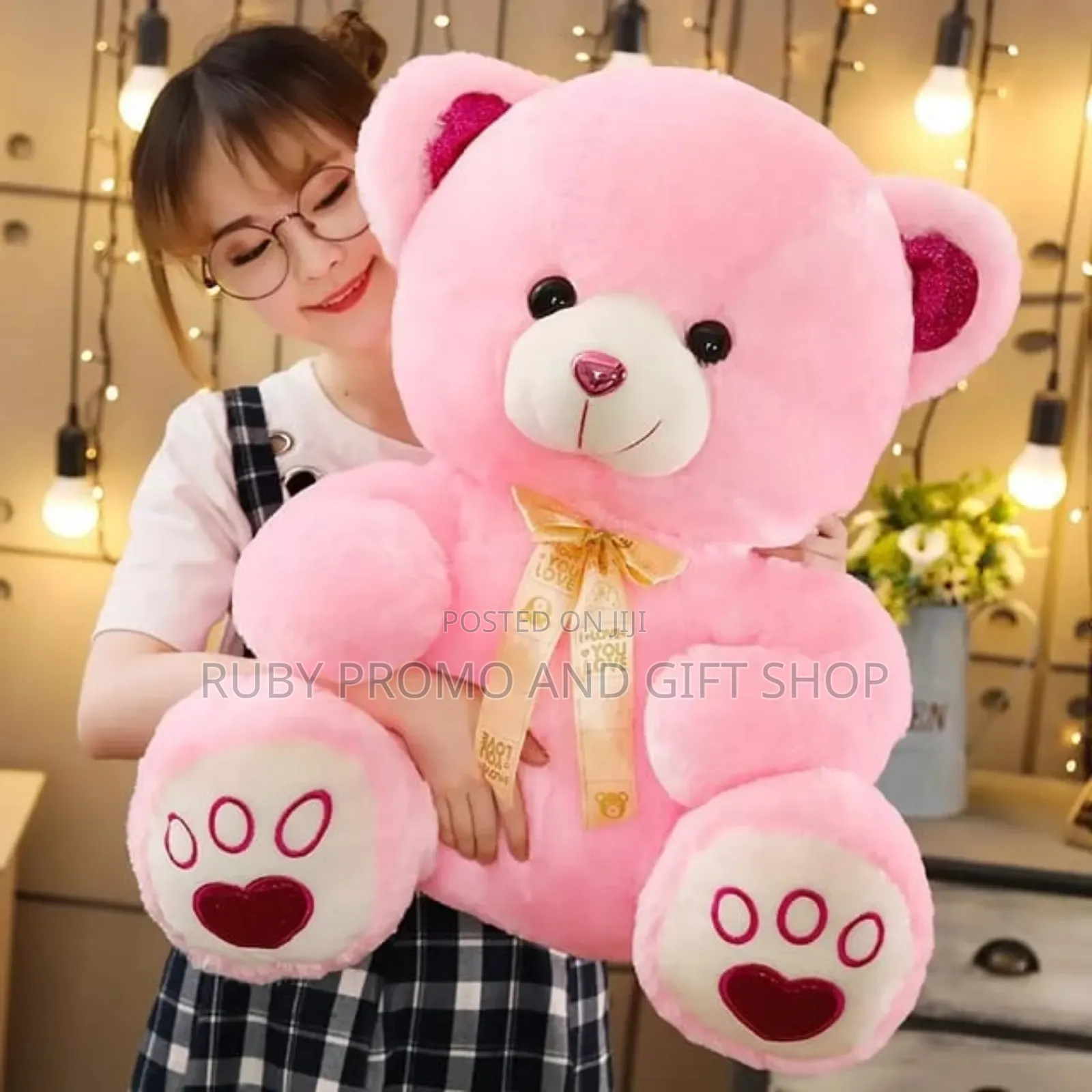 Cute 26 Inch Pink Giant Teddy Bear