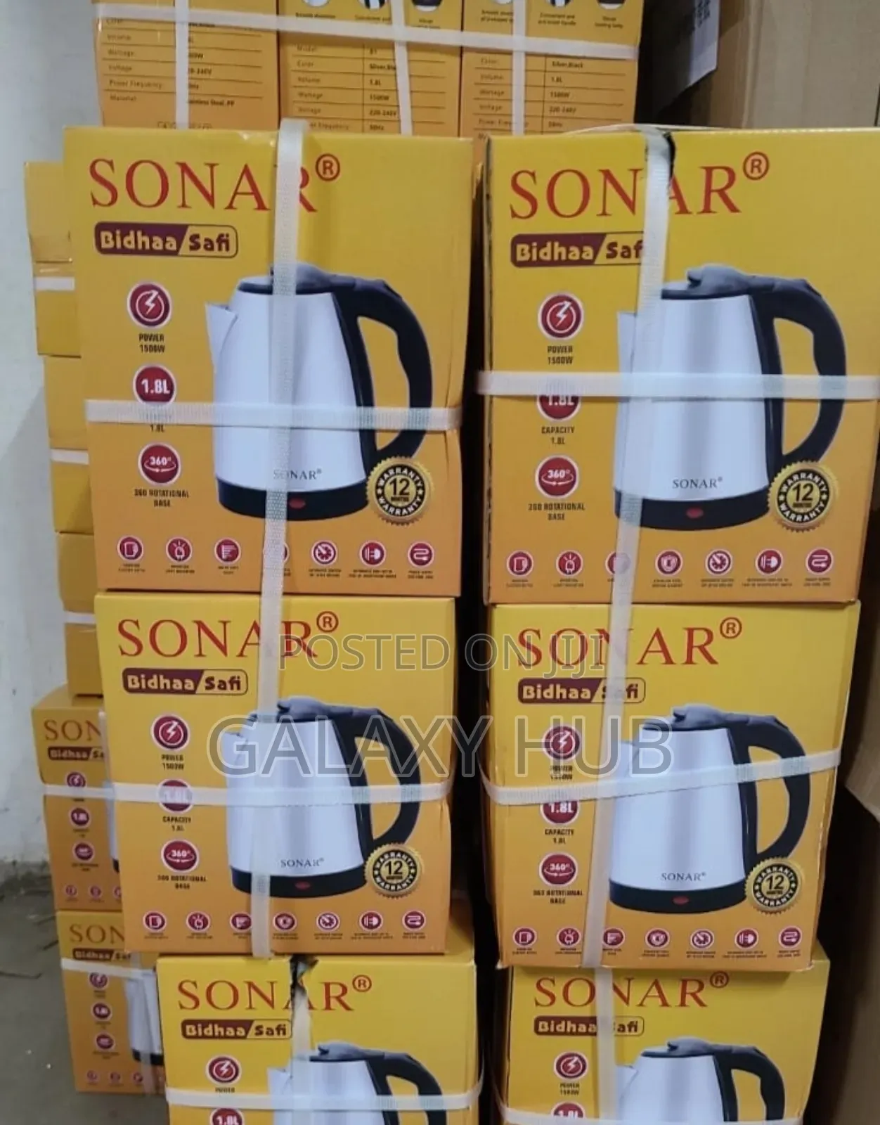 Sonar Electric Stainless Steel Water Kettle