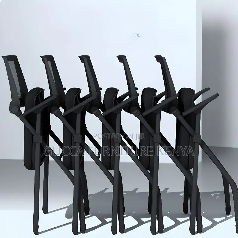 Office Chairs: Midnight Black Foldable Office Training Chair