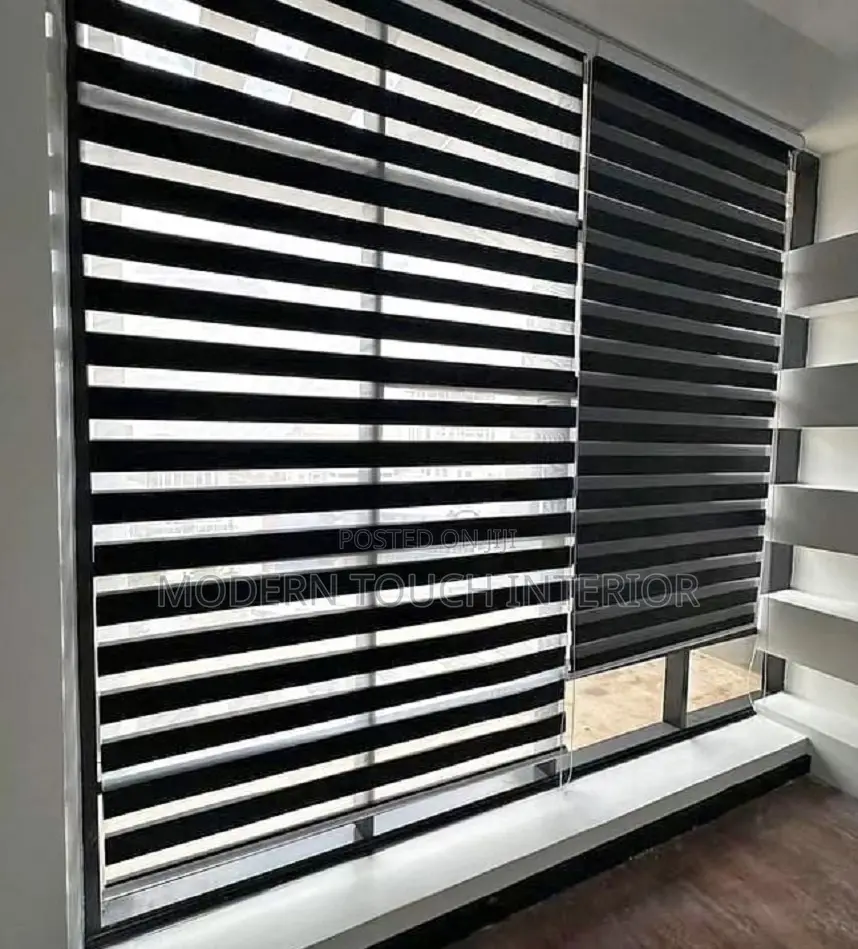 Black Sheer Roller Window Blinds