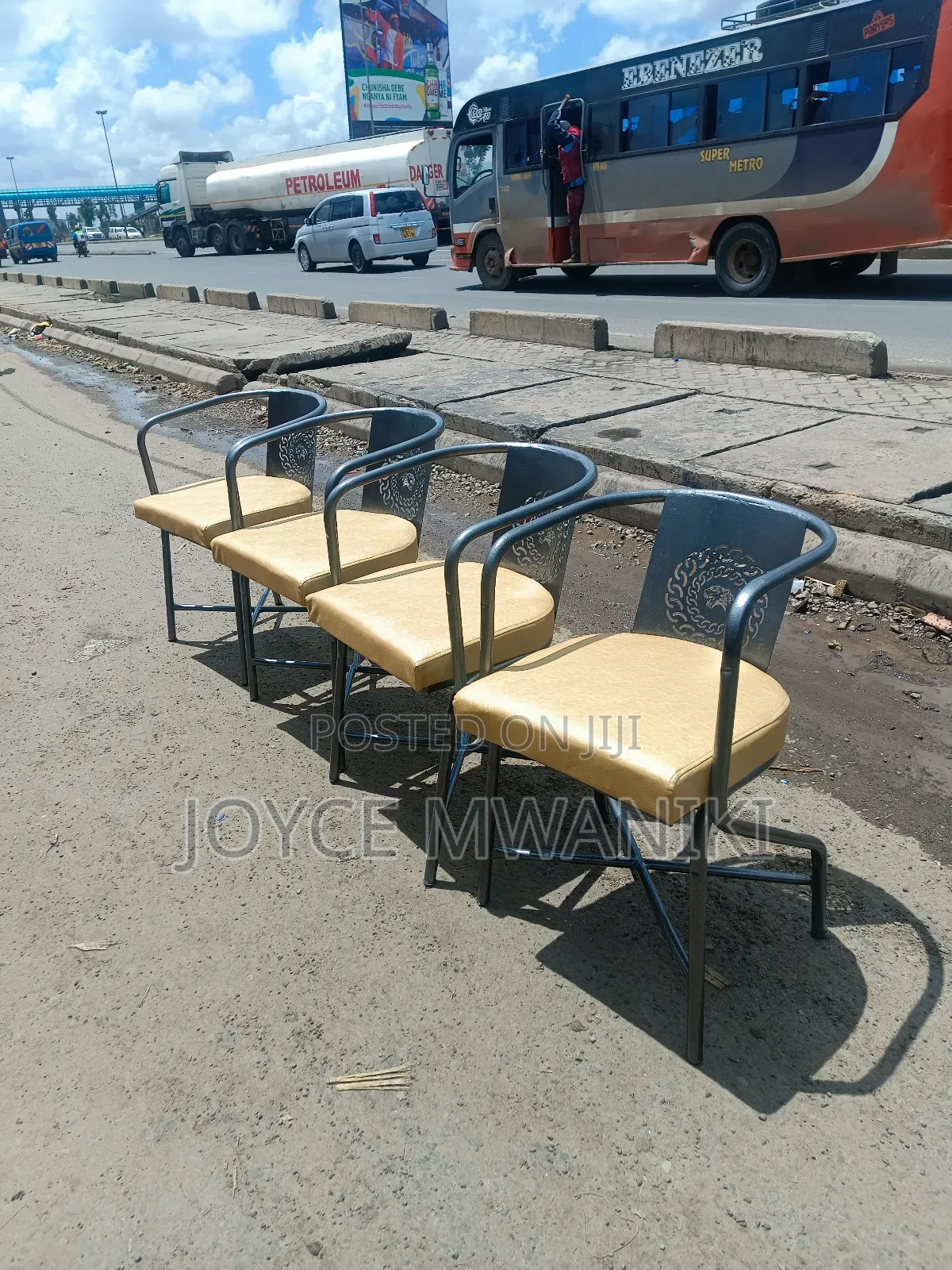 Powder Coated Lazer Cut Restaurant Chairs 
