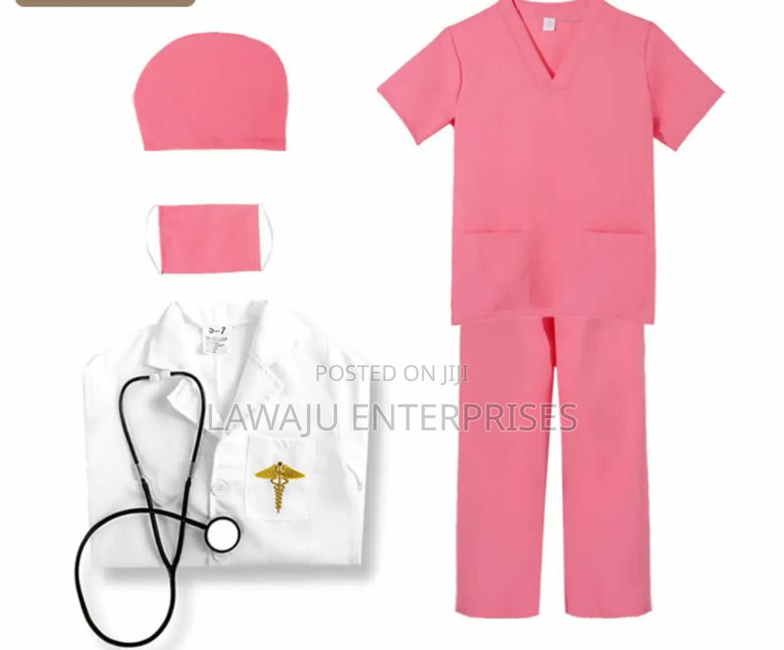 Pink Professionl Children Doctor's Costume