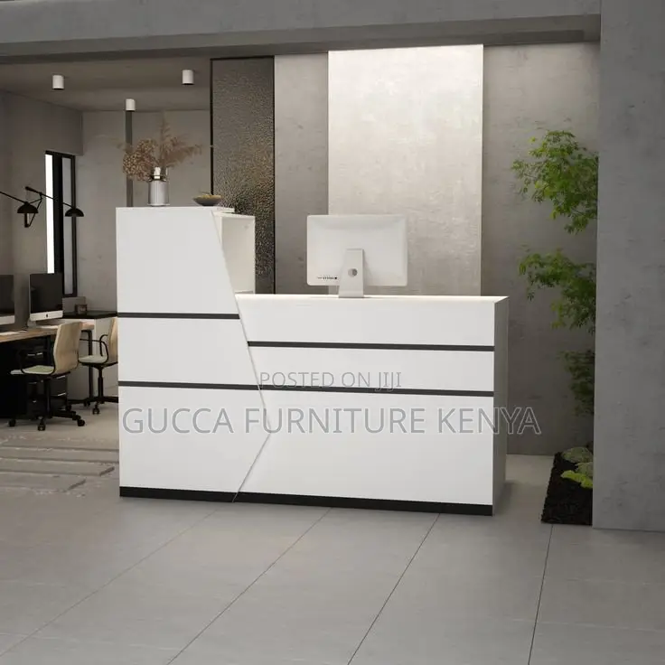 Office Furniture: Rectangular Front Office Reception Desk
