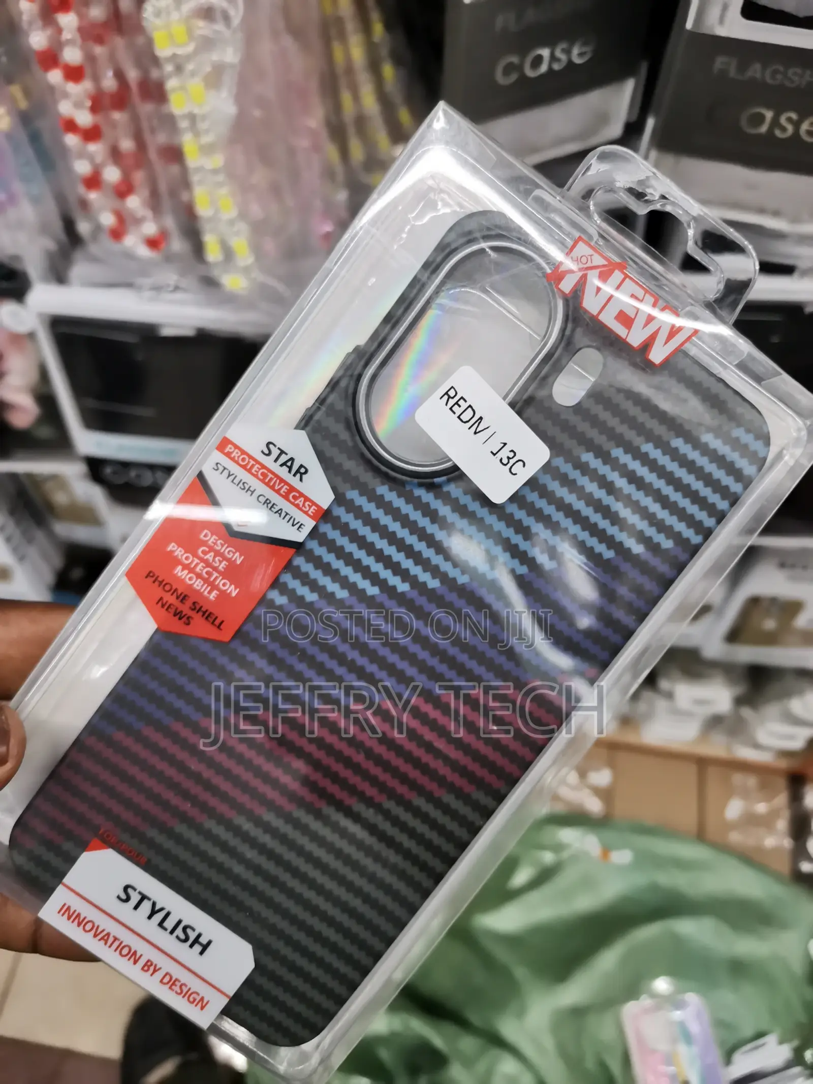 Xiaomi Redmi 13C Carbon Fibre Phone Cover Case