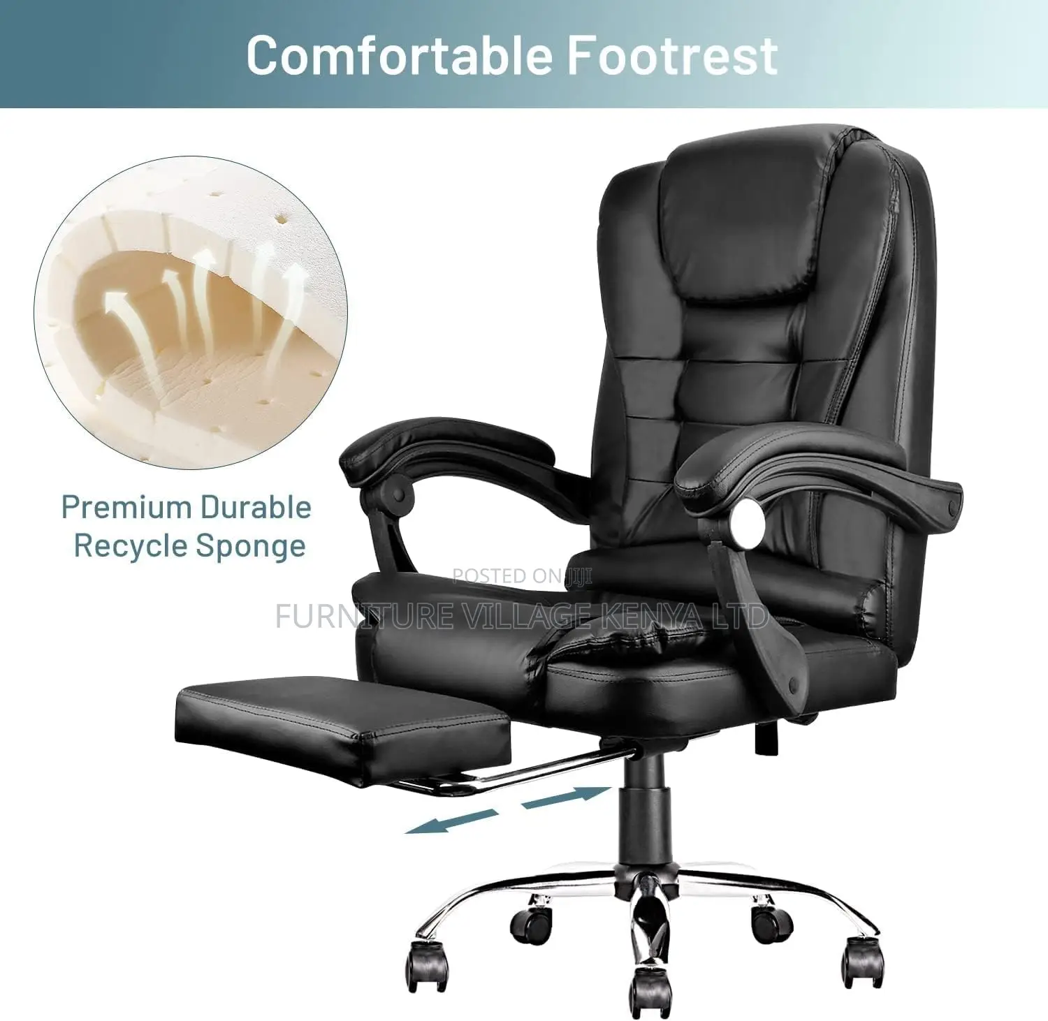 Office Seats; Managerial Executive Chair With Foot Rest