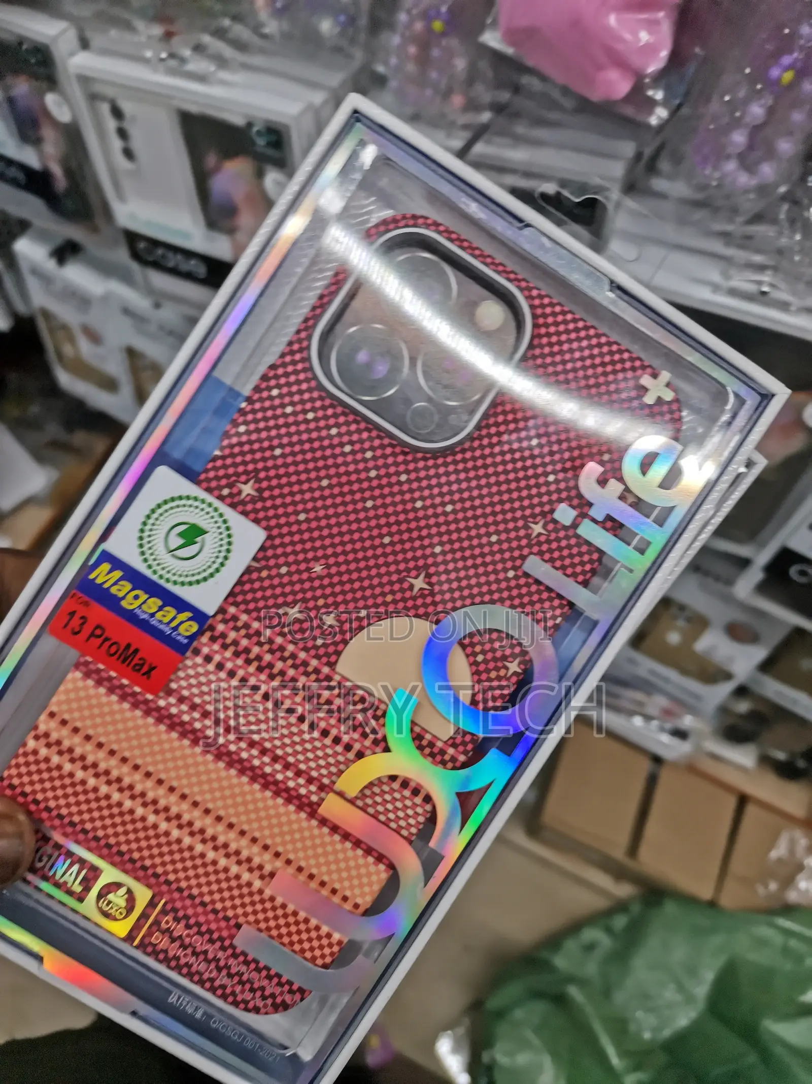 Carbon Fibre Multicoloured Phone Case for iPhone 13 Pro Max