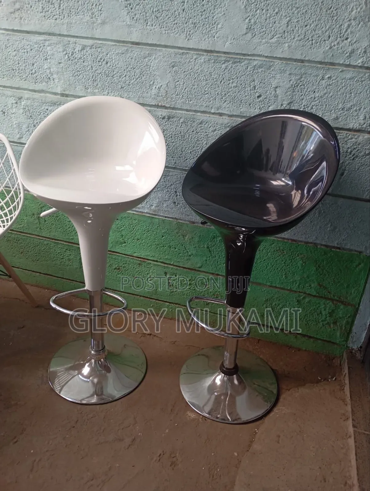 Black and White Counter Chairs
