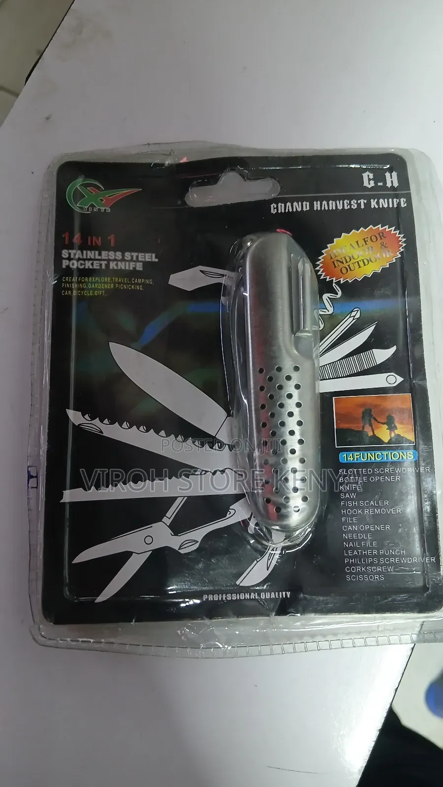 14 in 1 Stainless Steel Pocket Knife Foldable Pen Knife