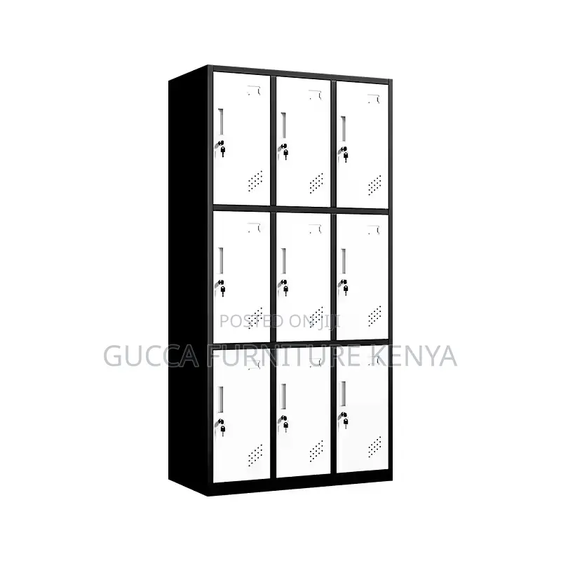 Cabinets: Modern Chalk 9-Locker Office Filing Cabinet