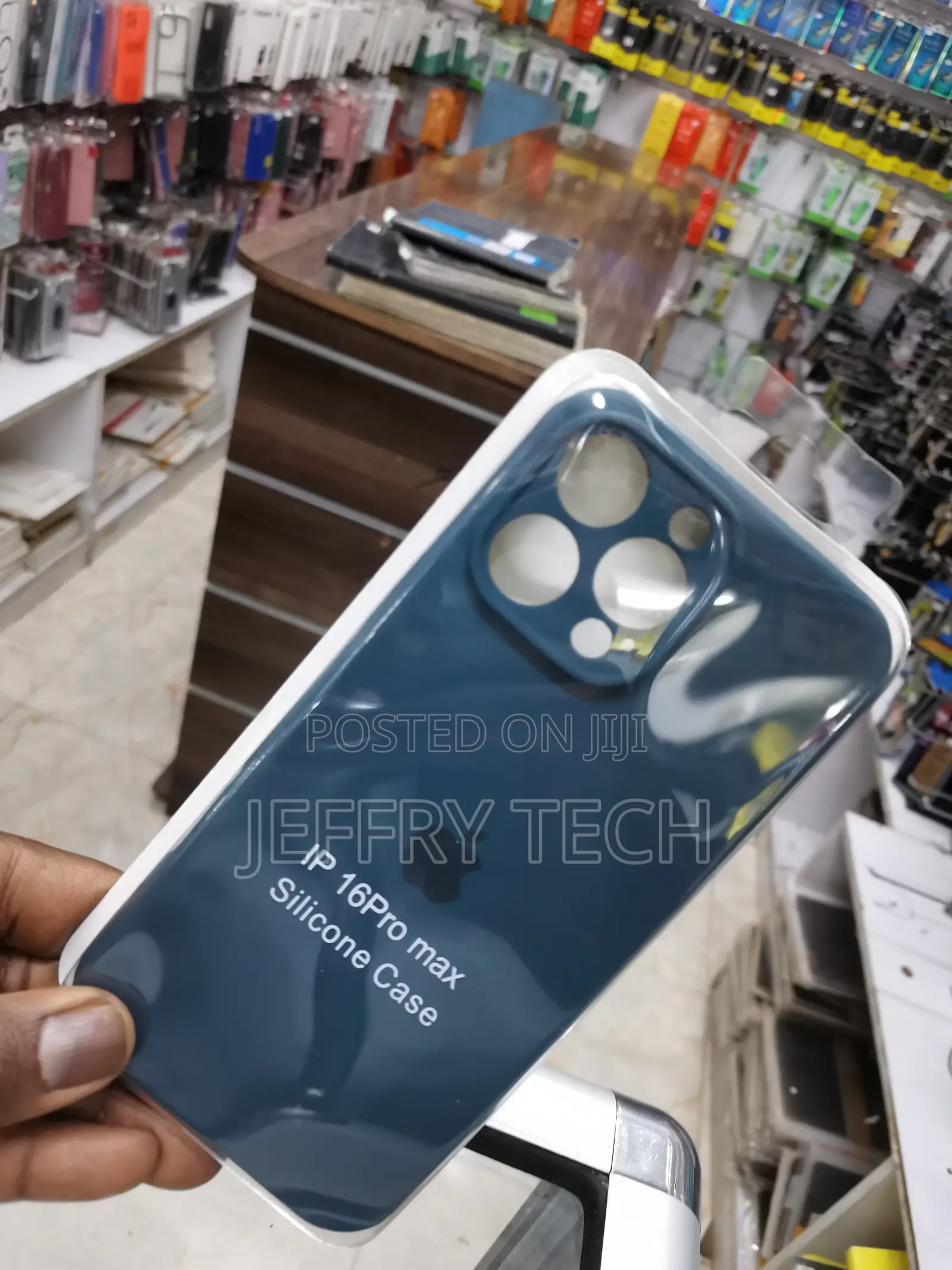 iPhone 16 Pro Max Soft Silicone Apple Back Phone Case -Blue