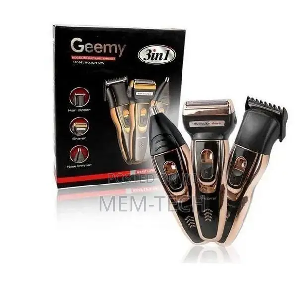 Geemy Rechargeable Shaving Machine-3 in 1