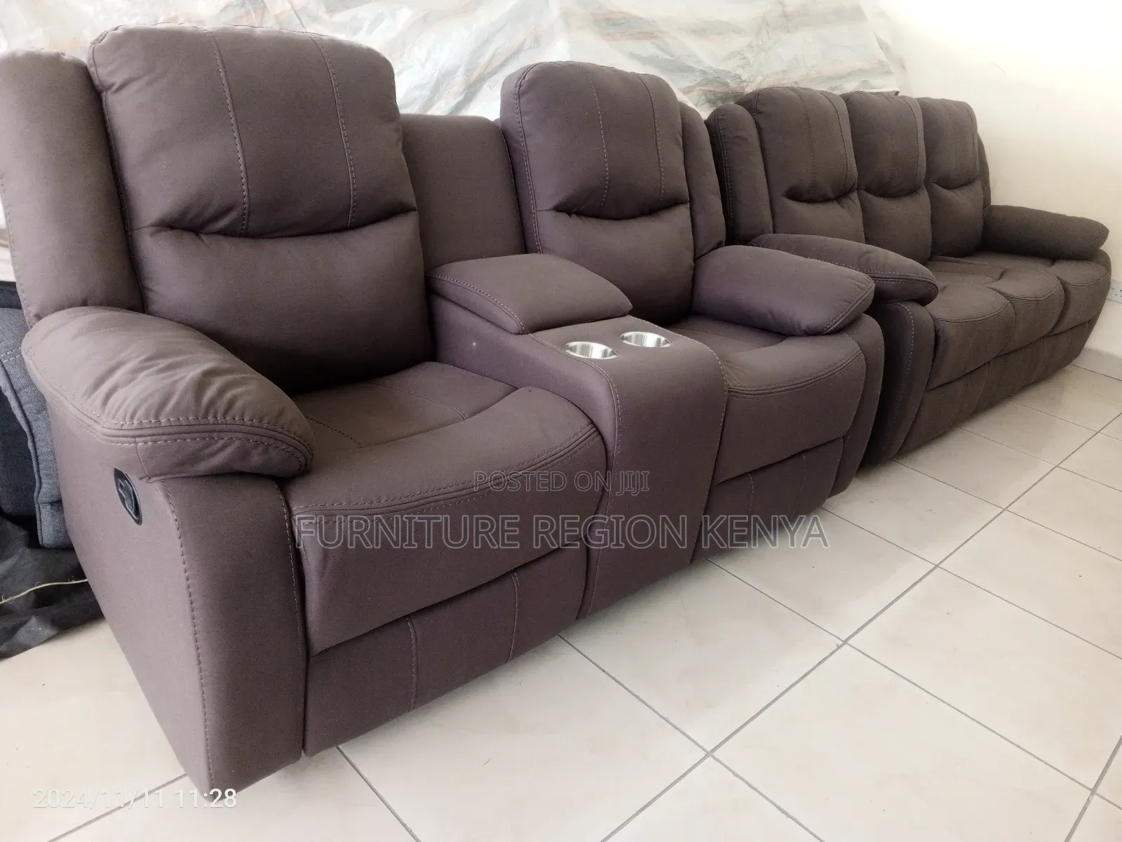 Five Seater Imported Micro Fiber Fabric Recliners