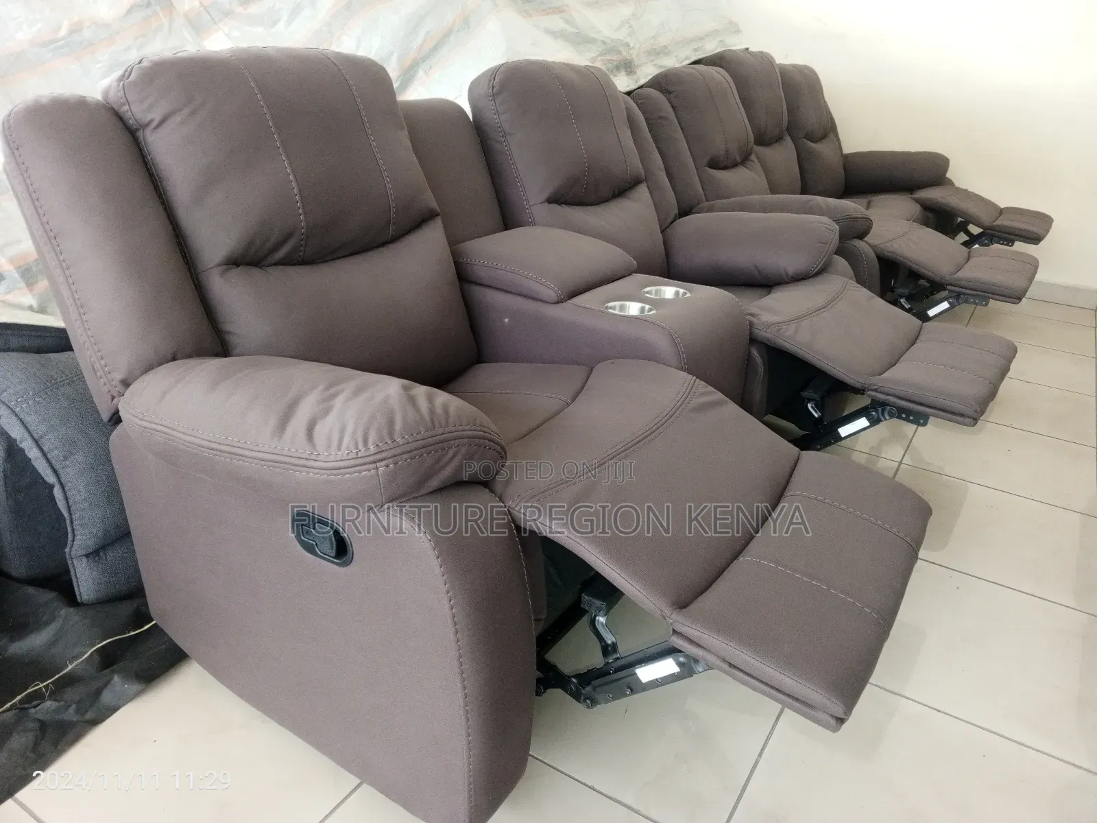 Five Seater Imported Micro Fiber Fabric Recliners