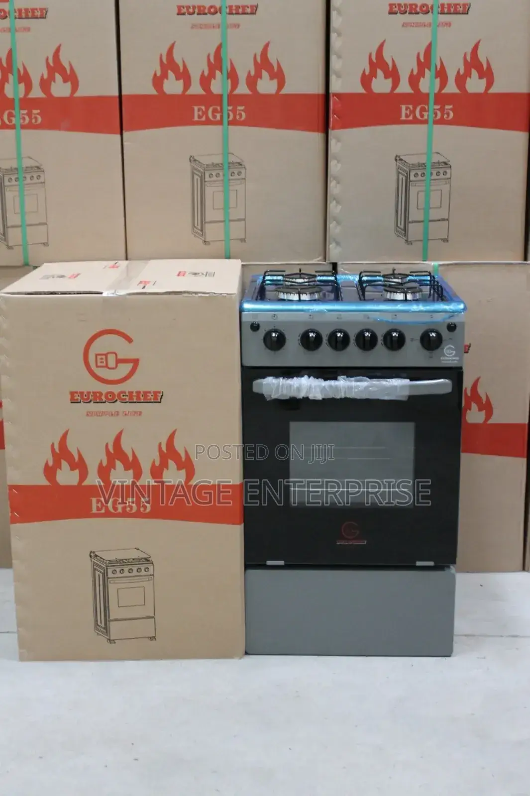 Eurochef Full Gas With Electric Oven +Timers Standing Cooker