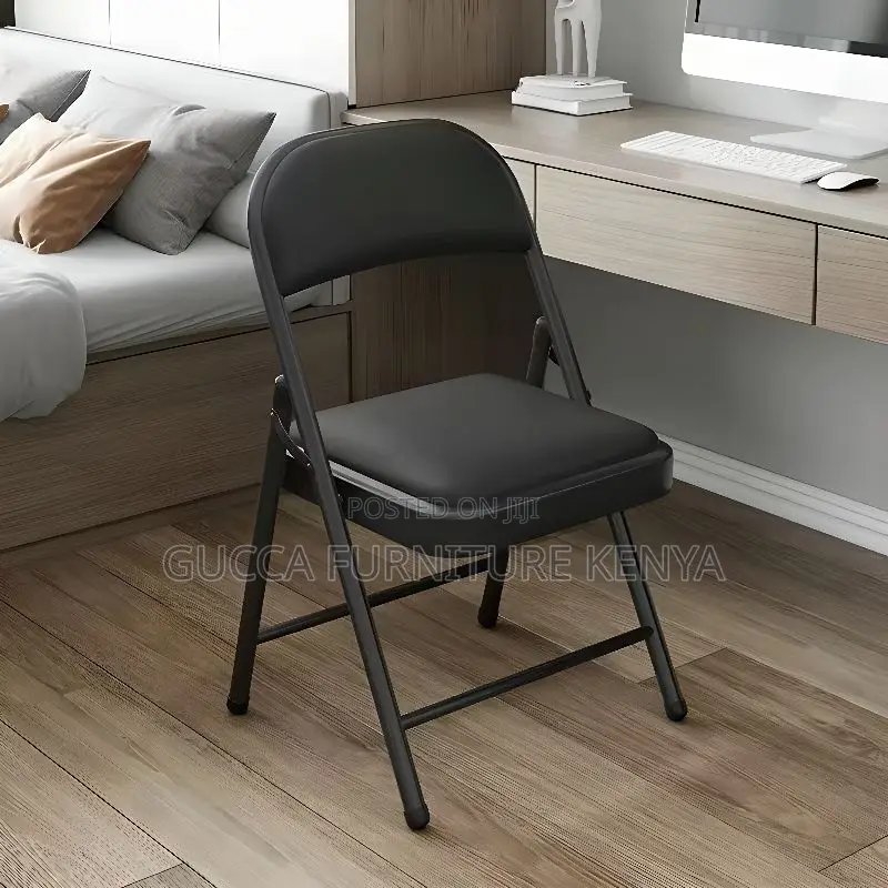 Office Chairs: Simplistic Foldable Armless Leather Chair