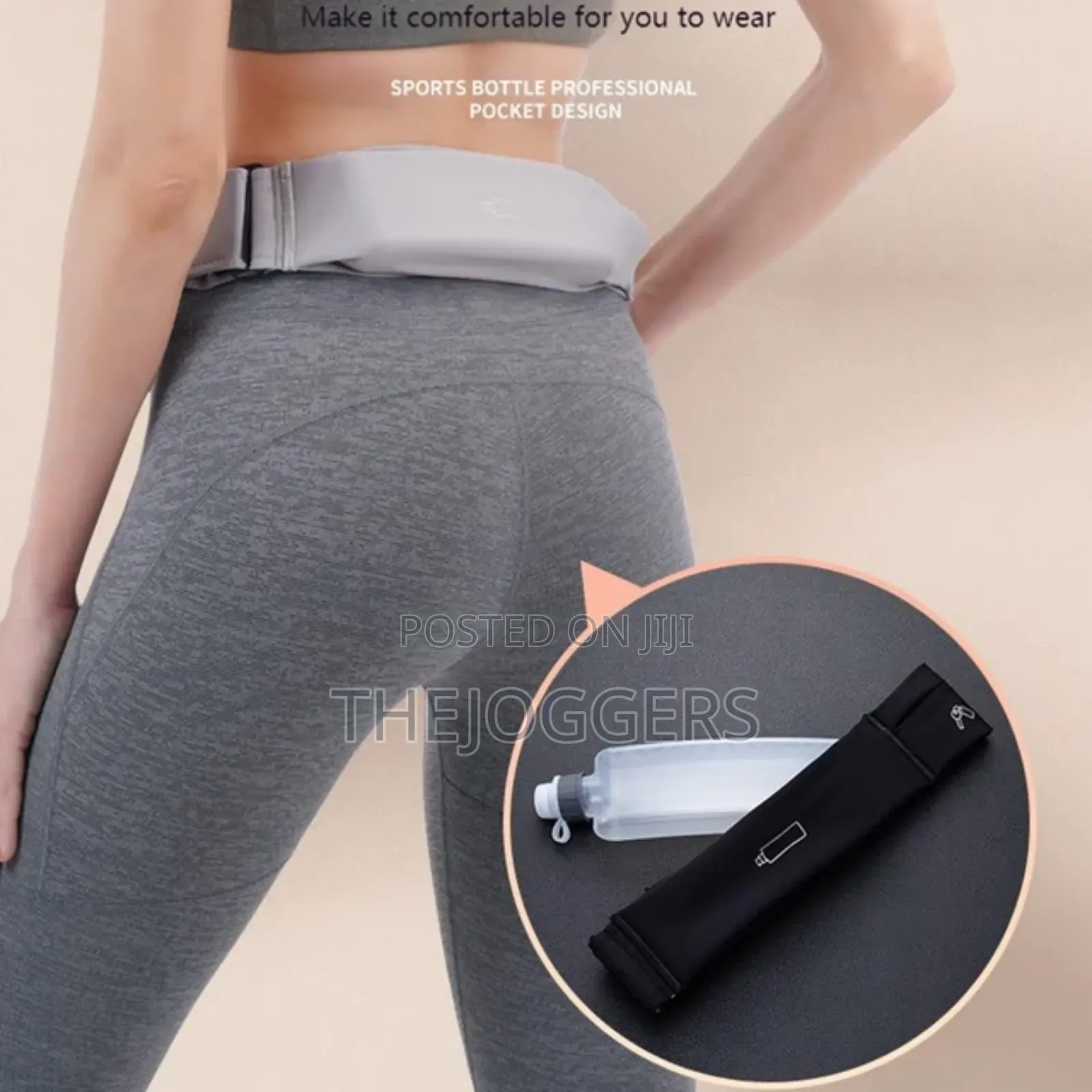 Waterproof Slim Running Belt With 300ml Water Bottle