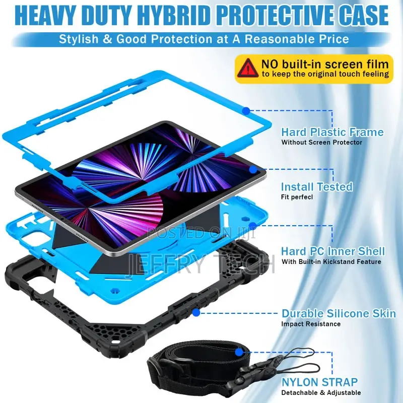 iPad Air 5 2022 Shockproof Protective Cover Kikstand -Blue