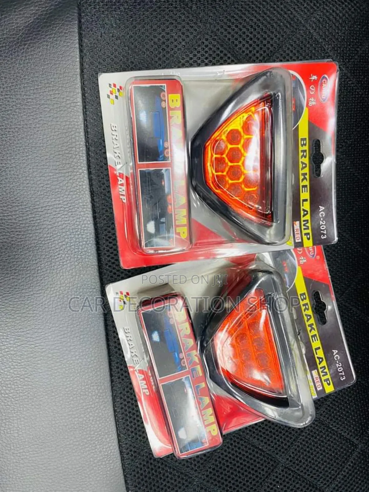 1pc Triangle Red Led Brake Light for Bikes or Cars
