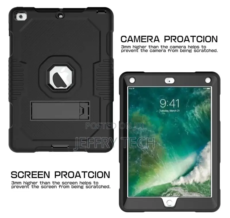 iPad 9.7 Inch 2018 Heavy Duty Shockproof Drop Rugged,Black