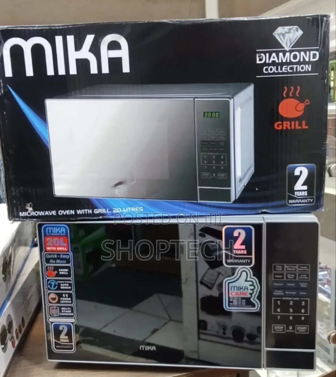Mika 20L Digital Microwave Oven With Grill MMWDGPB2074MR