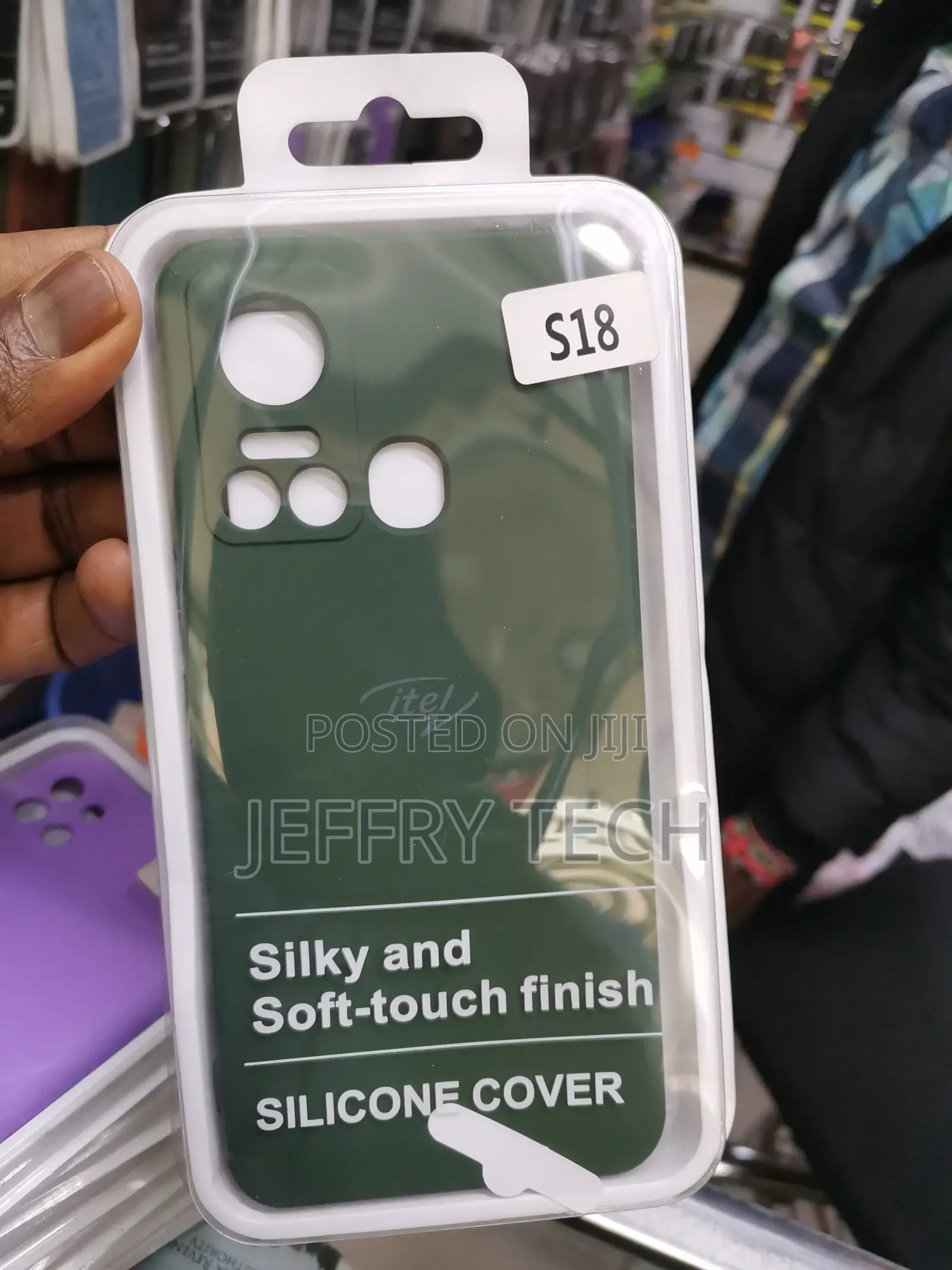 Soft Silicone Bumper Case Full-Body Protective Case-Green